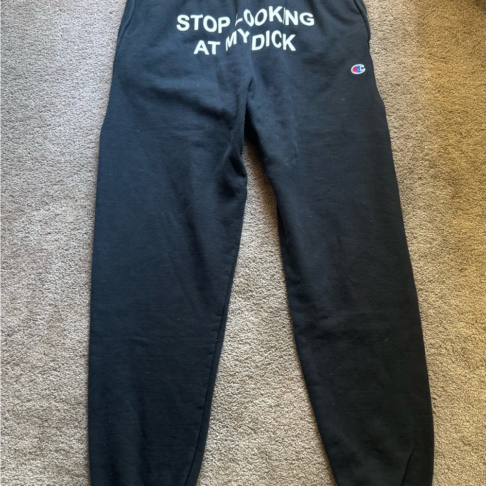Champion X Pizza Rhinestone Sweatpants